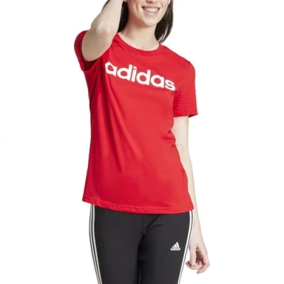 Abbildung von adidas Sportswear LIN Tshirt print, Damen, Größe: Medium, Better scarlet