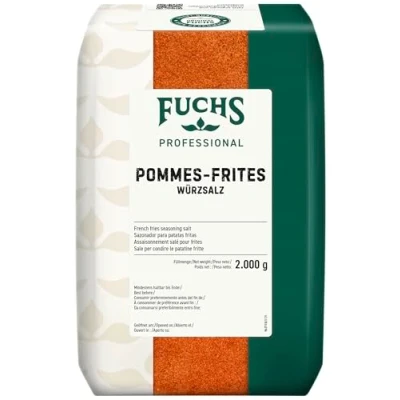 Abbildung von Fuchs Professional Pommes Frites Würzsalz Gewürz für Kartoffelgerichte wie Kroketten oder Bratkartoffeln Profi Qualität Großverbraucher 2 kg im recyclebaren Beutel