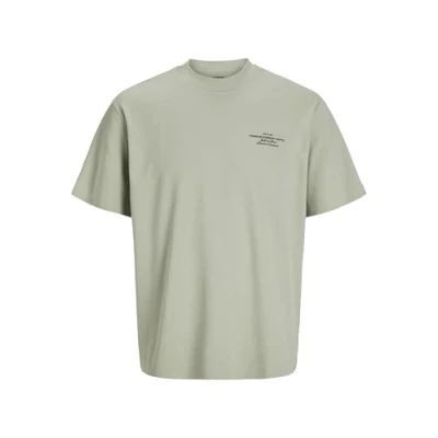 Abbildung von Jack &amp; Jones Premium Jprblachad SS CREW NECK SN Tshirt print, Herren, Größe: XL, Aqua gray