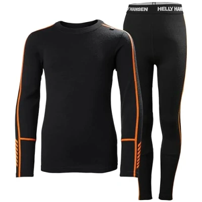 Abbildung von Helly Hansen JR LIFA Midweight SET Unterhose lang für Kinder, Größe: 140, Black