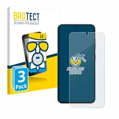 Abbildung von BROTECT Entspiegelungs Schutzglas für Samsung Galaxy S24 (3 Stück) Schutz Folie Panzerfolie Glas Matt [Extrem Kratzfest 9H, Anti Reflex]