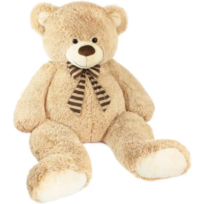Abbildung von BRUBAKER Kuscheltier Riesen XXL Teddybär (150 cm) (1 St., mit gestreifter Schleife), großer Teddy Bär, Stofftier Plüschtier