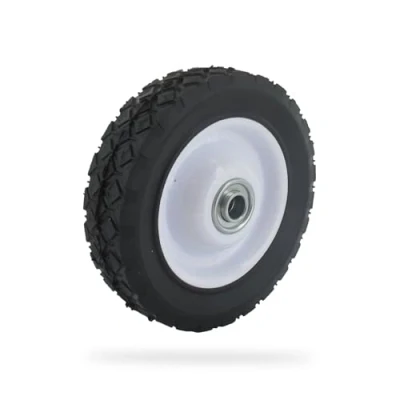 Abbildung von Universal Rad aus Stahl mit Nabe, für Gartengeräte Durchmesser 178 mm/Nabe: 35 mm/Bohrung 12,7 mm/Breite 38 mm