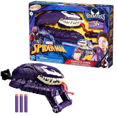 Abbildung von Hasbro Marvel Spider Man VenomVersus Marvel&#039;s Venom Action Blaster, Nerf Rollenspielzeug