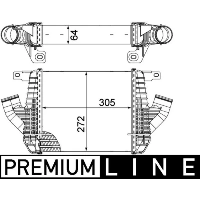 Abbildung von MAHLE ORIGINAL CI 237 000P Ladeluftkühler