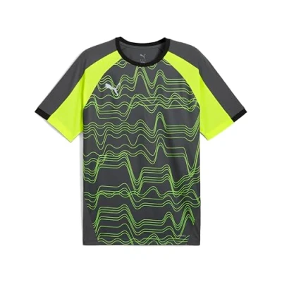 Abbildung von PUMA Herren individualLIGA Graphic Jersey Trikots, Galactic Gray Yellow Alert,