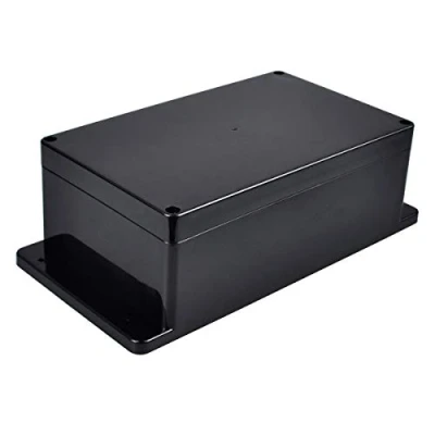 Abbildung von Therlan Abzweigdose Schwarz Wasserdicht IP65, Anschlussdose Verteilerdose Aufputz, ABS Kunststoffgehäuse Elektronik Gehäuse Anschlusskasten, Außen 200 * 120 75mm