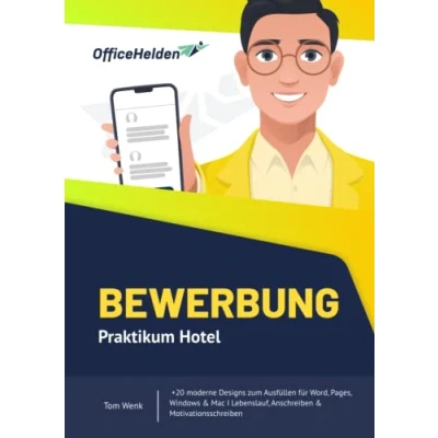 Abbildung von Bewerbung Praktikum Hotel I +20 moderne Designs zum Ausfüllen für Word, Pages, Windows &amp; Mac Lebenslauf, Anschreiben Motivationsschreiben