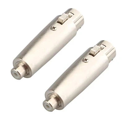 Abbildung von Jopto 2 x 3 polige XLR Buchse auf Cinch Buchse, Adapter, Audio Mikrofon Anschluss, Konverter, Adapter Mono bidirektionaler Adapter.