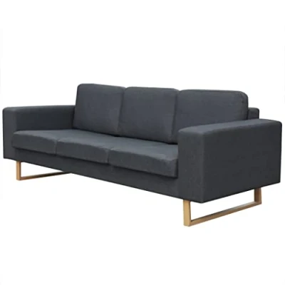Abbildung von vidaXL Sofa 3 Sitzer Polstersofa Stoffsofa Lounge Couch Holz Design Sitzmöbel