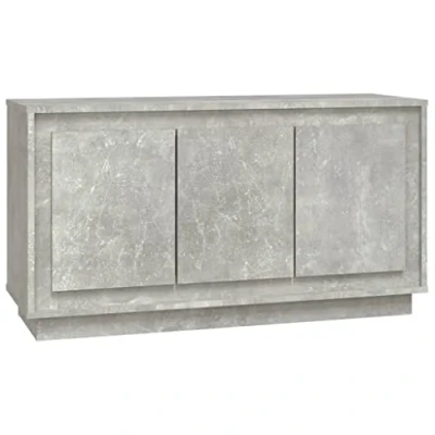 Abbildung von vidaXL Sideboard, Kommode mit viel Stauraum, Mehrzweckschrank Anrichte für Wohnzimmer, Schrank Beistellschrank, Modern, Betongrau Holzwerkstoff
