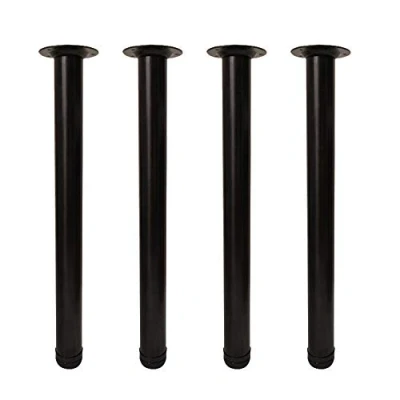 Abbildung von QLLY Möbelfüße Verstellbar Schwarz 60cm, 4er Set Füße für Möbel, 50mm Couchtischbein, Endtischbein, Stuhlbeine, Kinderschreibtisch (60cm, Schwarz)
