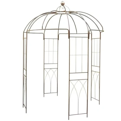 Abbildung von BURI Rankhilfe Rosenpavillon Metall 270 Höhe Rankgitter Rosenbogen Garten