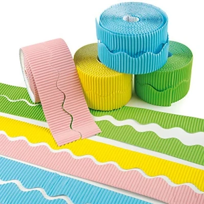 Abbildung von Baker Ross EV772 Pastellfarbene Bordüren, 6 Rollen, Bastelmaterial für Kinder