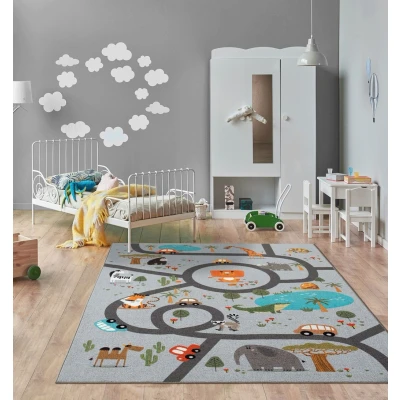 Abbildung von the carpet Teppich &quot;Happy Life&quot;, rechteckig, Life Kinderzimmer Spielteppich pflegeleicht