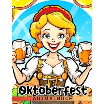 Abbildung von Oktoberfest Ausmalbuch: Inklusive 30 hochwertiger Bilder von berühmten Ferien zum Ausmalen Gag Geschenke Weihnachtsgeschenke White Elephant präsentiert