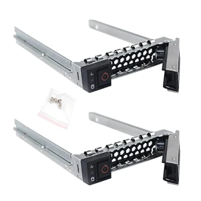 Abbildung von Heretom 2 Stück 2,5&quot; DXD9H SAS/SATA/SSD Festplatten Rahmen Tray Caddy für Dell GEN 14 POWEREDGE Server R340 R440 R640 R740 R740xd R940 R6415 R6525 R7415 R7425 R7515 +4 Schrauben