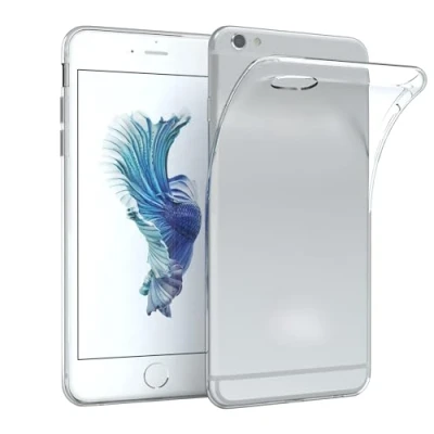 Abbildung von EAZY CASE Hülle kompatibel mit iPhone 6 / 6S Schutzhülle Silikon, Ultra dünn Slimcover, Handyhülle, Silikonhülle, Backcover, Transparent/Durchsichtig, Transparent