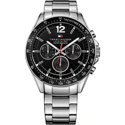 Abbildung von Tommy Hilfiger Multi Zifferblatt Quarz Uhr für Herren mit Silbernes Edelstahlarmband 1791104