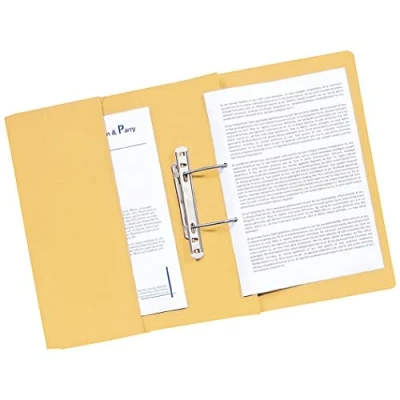 Abbildung von Q Connect KF26099 Schnellhefter mit Tasche Folio Format 38 mm Kapazität gelb