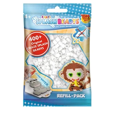Abbildung von CRAZE SPLASH BEADYS Refill Pack Ersatzperlen weiß white Perlen Nachfüllpack Bügelperlen ohne Bügeln 11423