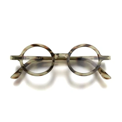 Abbildung von LONDON MOLE Brillen Moley Lesebrille Runde Coole Leser Stilvolle Herren Damen Unisex Federscharniere Graues Schildpatt + 2,5 Vergrößerung