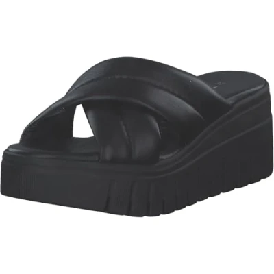 Abbildung von Tamaris Pantolette hoch, Damen, Größe: 37, Black leather Leder