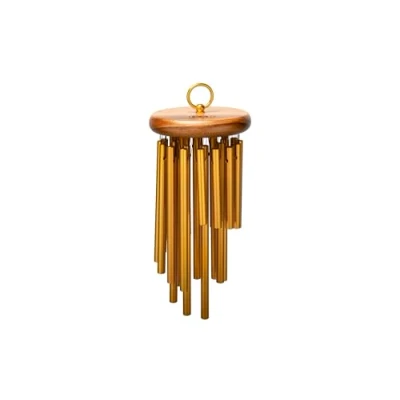 Abbildung von Meinl Percussion Hand Held Chimes Großes Musikinstrument Mit 24 Klangstäben Handgespielt Haltering Aluminium, Gold (CH H24)