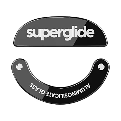 Abbildung von Superglide Schnellste und glatteste Mausfüße/Skates aus ultrastarkem, makellosem Glas, superschnelle, glatte langlebige Sohle für Pulsar X2 &amp; Mini kabellose Gaming Maus (schwarz)