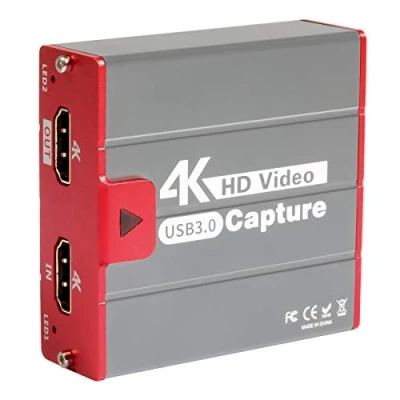 Abbildung von TreasLin Capture Card 4K,USB 1080P 60FPS Video Karte,HDMI Passthrough Arbeiten mit DSLR Xbox PS4 PS5 Switch für OBS Twitch Game Live Streaming und Aufzeichnung,3.5mm Mic in.(3202)