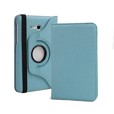Abbildung von TTYYNN TablethülleFür Samsung Galaxy Tab 3 Lite 7 &quot;SM T110 T111 E 7.0 T113 T116 Tablet Hülle 360 ​​drehbare Flip Lederhülle,Himmelblau