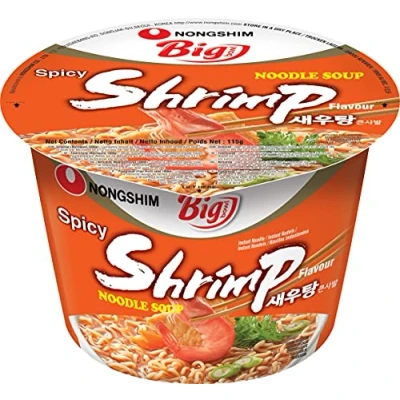 Abbildung von Nong Shim Instantnudeln Shrimp Big Bowl Koreanische Ramen Suppe schnelle Zubereitung 115g