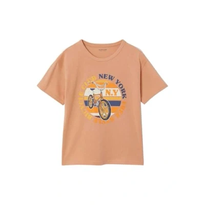Abbildung von Vertbaudet Tshirt print für Kinder, Größe: 128, Orange