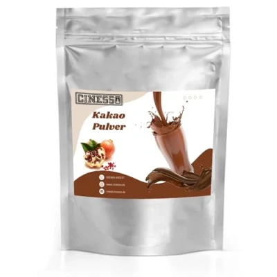 Abbildung von Cinesso Kakao Trinkschokolade Kakaopulver, Schokoladengetränk, Schokoladenaromen, mit natürlichen Aromen, schnelle und einfache Zubereitung, für Feierlichkeiten (10 Kg, Granatapfel)