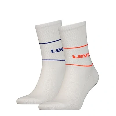 Abbildung von Levi&#039;s Unisex Short Sock, red Blue Combo, 39/42 (2er Pack)