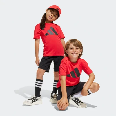 Abbildung von adidas Performance Essentials KIDS Unisex SET Shorts für Kinder, Größe: 110, Pure ruby/black