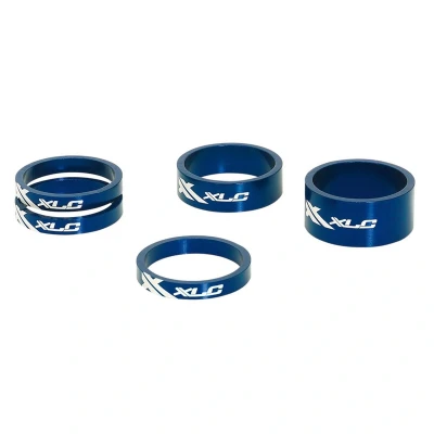 Abbildung von XLC Unisex Erwachsene Lenkkopferweiterung A Head Spacer Set AS A02 3x5/1x10/1x15 mm 1 1/8 Zoll, Blau, One Size