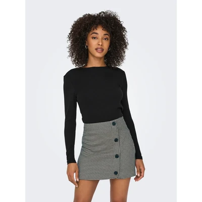 Abbildung von ONLY Onlriley Oneck Langarmshirt, Damen, Größe: Large, Black