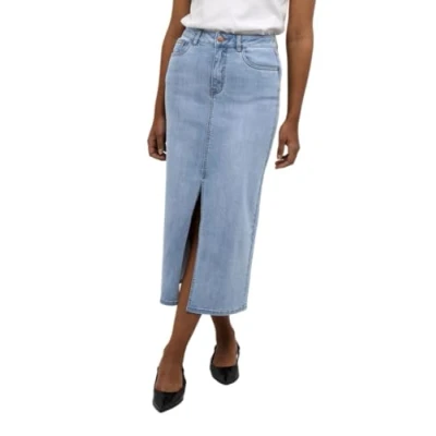 Abbildung von Kaffe Sinem HW Bleistiftrock, Damen, Größe: 42, Light blue washed denim