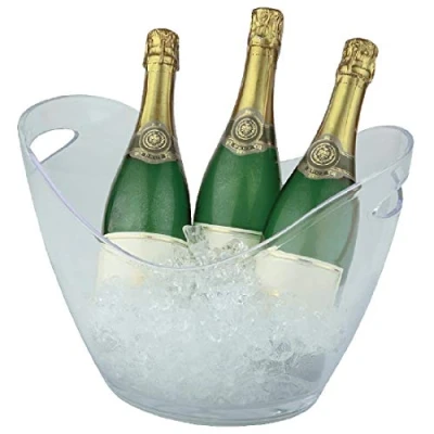 Abbildung von APS 36048 Wein /Sektkühler, mit 2 seitlichen Eingriffen, 35 x 27 cm, Höhe 25,5 6 Lister, Kunststoff (PS), glasklar