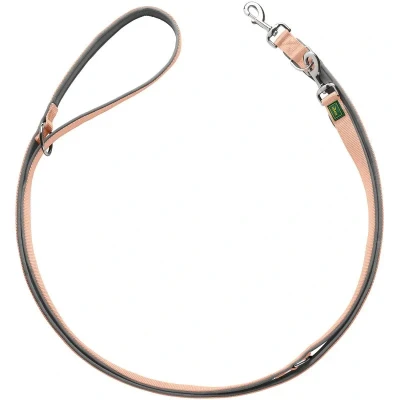Abbildung von HUNTER Verstellbare Führleine NEOPREN, Farbe: pfirsich grau, strapazierfähiges Nylon, 3 fache Verstellmöglichkeit, weiche Neoprenpolsterung, Optimal für Alltag und Training, Größe: 25 200