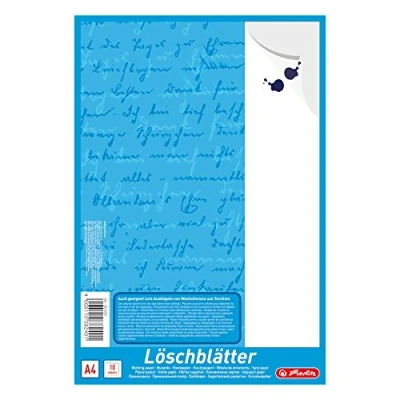 Abbildung von Herlitz Geschäftspapier Löschblattblock / 10 Blatt weißes Löschpapier DIN A4