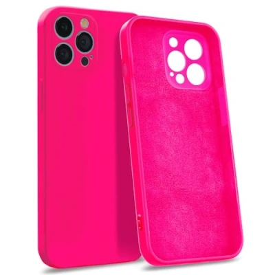 Abbildung von MyGadget Hülle kompatibel mit iPhone 12 Pro [ 4 Layer Struktur Schutzhülle ] Gummierte Handyhülle Soft Inlay &amp; Hardcase Cover außen Magenta Pink