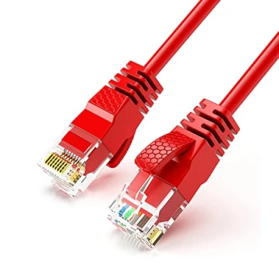 Abbildung von Reulin Ultradünnes Ethernet Kabel, Hochgeschwindigkeits Internet Draht, Cat6 Lan 1 GHz Gigabit RJ45 Netzwerkkabel, Patchkabel für Smart TV Computer Laptop Android Box PS5 Xbox (1M, Rot)