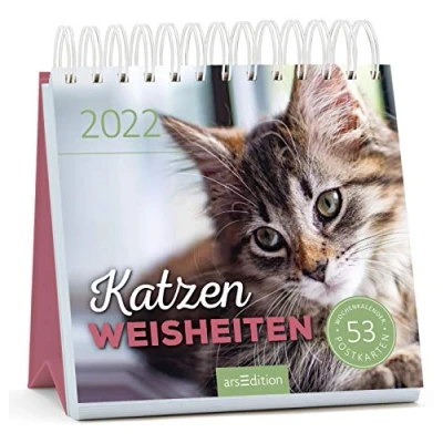 Abbildung von Postkartenkalender Katzenweisheiten 2022