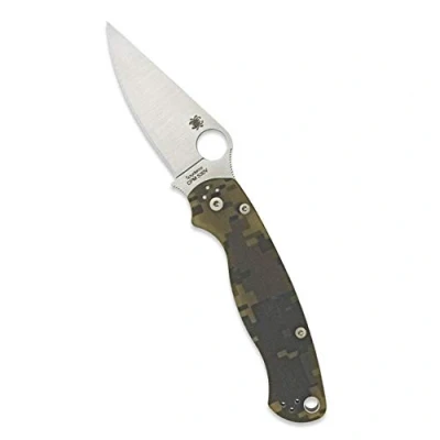 Abbildung von Spyderco Unisex Adult C81GPCMO2 ParaMilitary2 Camo G 10 PlainEdge, military, small