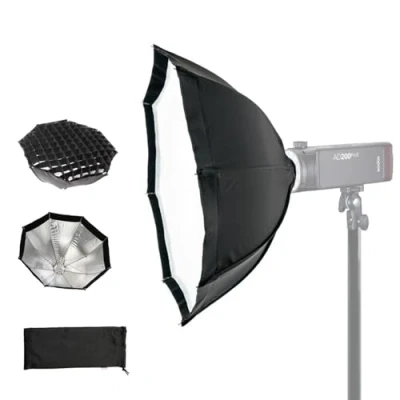 Abbildung von Godox Grid achteckige Multifunktions Falt Softbox für Wistro AD180 AD360