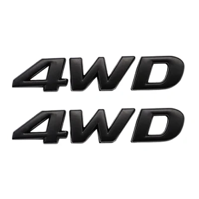 Abbildung von SGW 4WD Embleme Dekoration Aufkleber Emblem 3D Metall Auto Schriftzug Karosserie Heckklappe Abzeichen für alle Autos (schwarz)