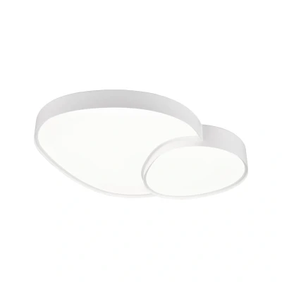 Abbildung von Trio Leuchten Deckenleuchte Rise 647519231, Metall Weiß matt, Schirm Kunststoff Weiß, inkl. 45 Watt LED, Fernbedienung, Dimmbar, Lichtfarbe einstellbar