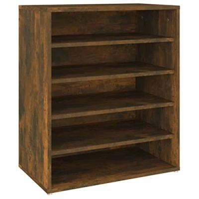 Abbildung von vidaXL Schuhschrank Schuhregal Schuhablage Schuhständer Schuhaufbewahrung Schuhtruhe Schuhorganizer Flurschrank Räuchereiche 60x35x70cm Holzwerkstoff